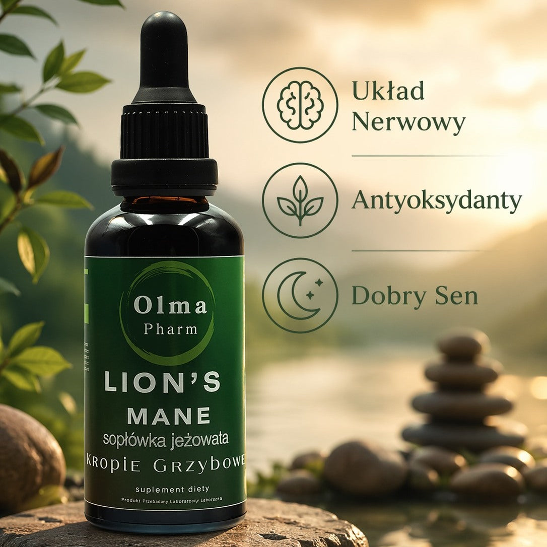 Olma Pharm LION'S MANE Krople Grzybowe 50 ml DER 5:1