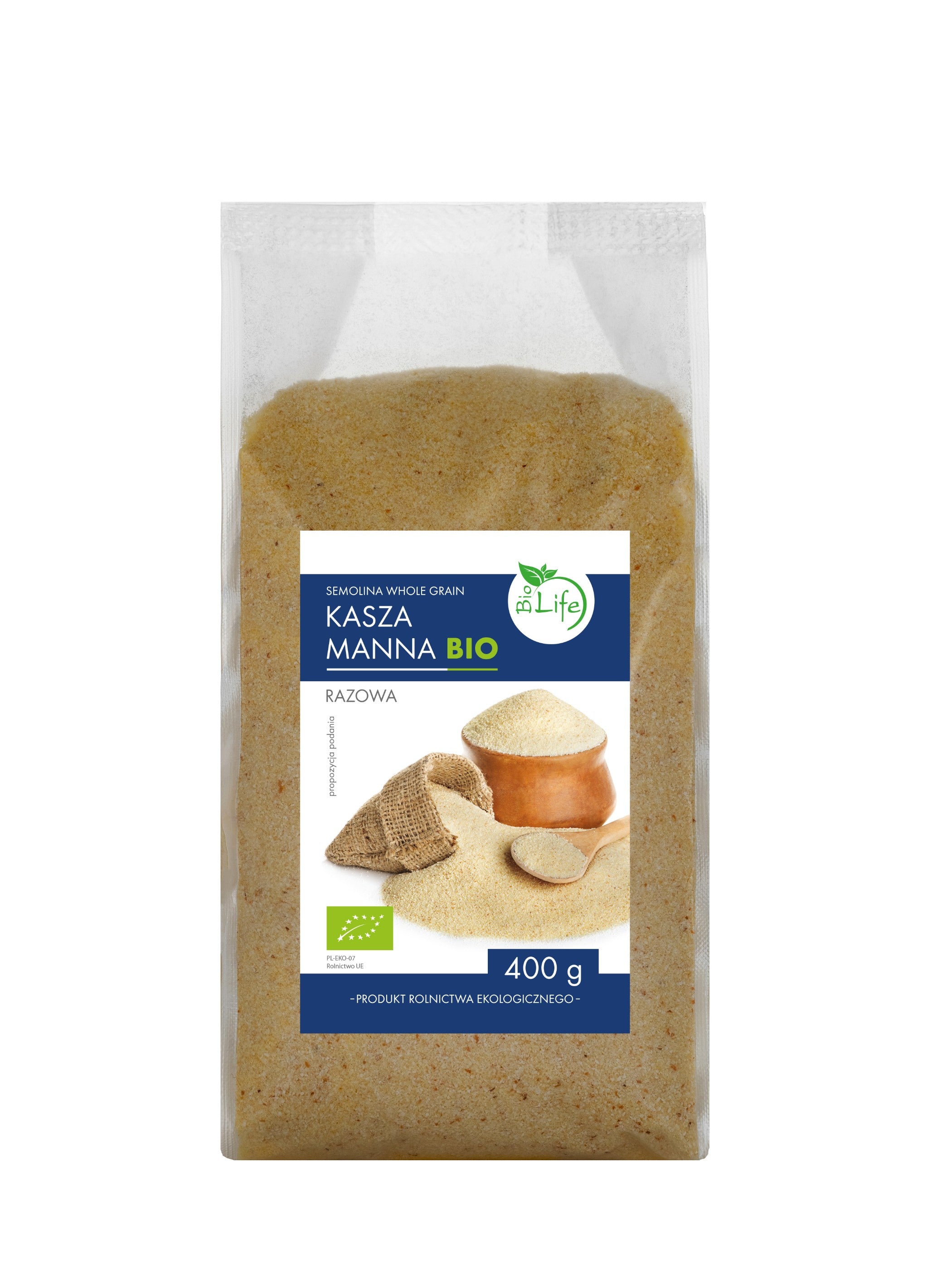 Kasza manna razowa BIO 400g