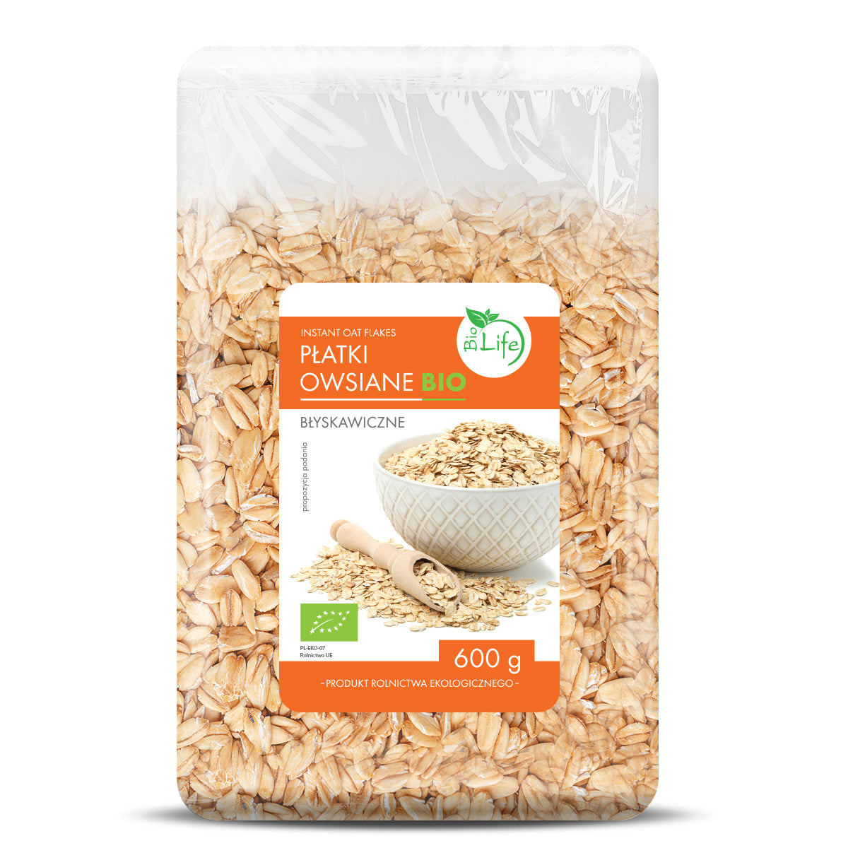 Płatki owsiane błyskawiczne BIO 600g