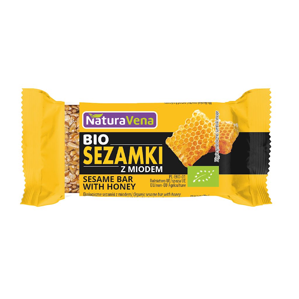 NATURAVENA Ekologiczne sezamki z miodem BIO 27g
