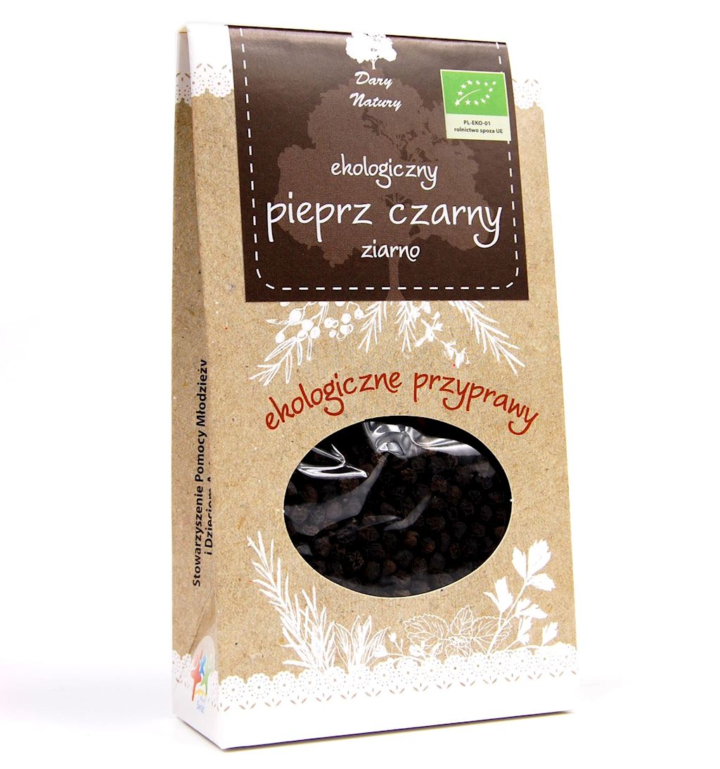 DARY NATURY Ekologiczny Pieprz czarny ziarnisty BIO 50g