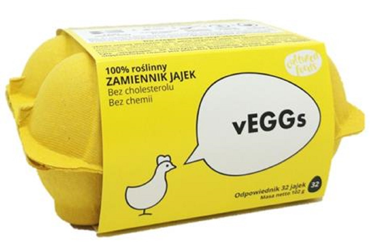 Roślinny zamiennik 32 jaj do pieczenia, gotowania, panierowania oraz jako zamiennik źółtka BEZGLUTENOWY 102g