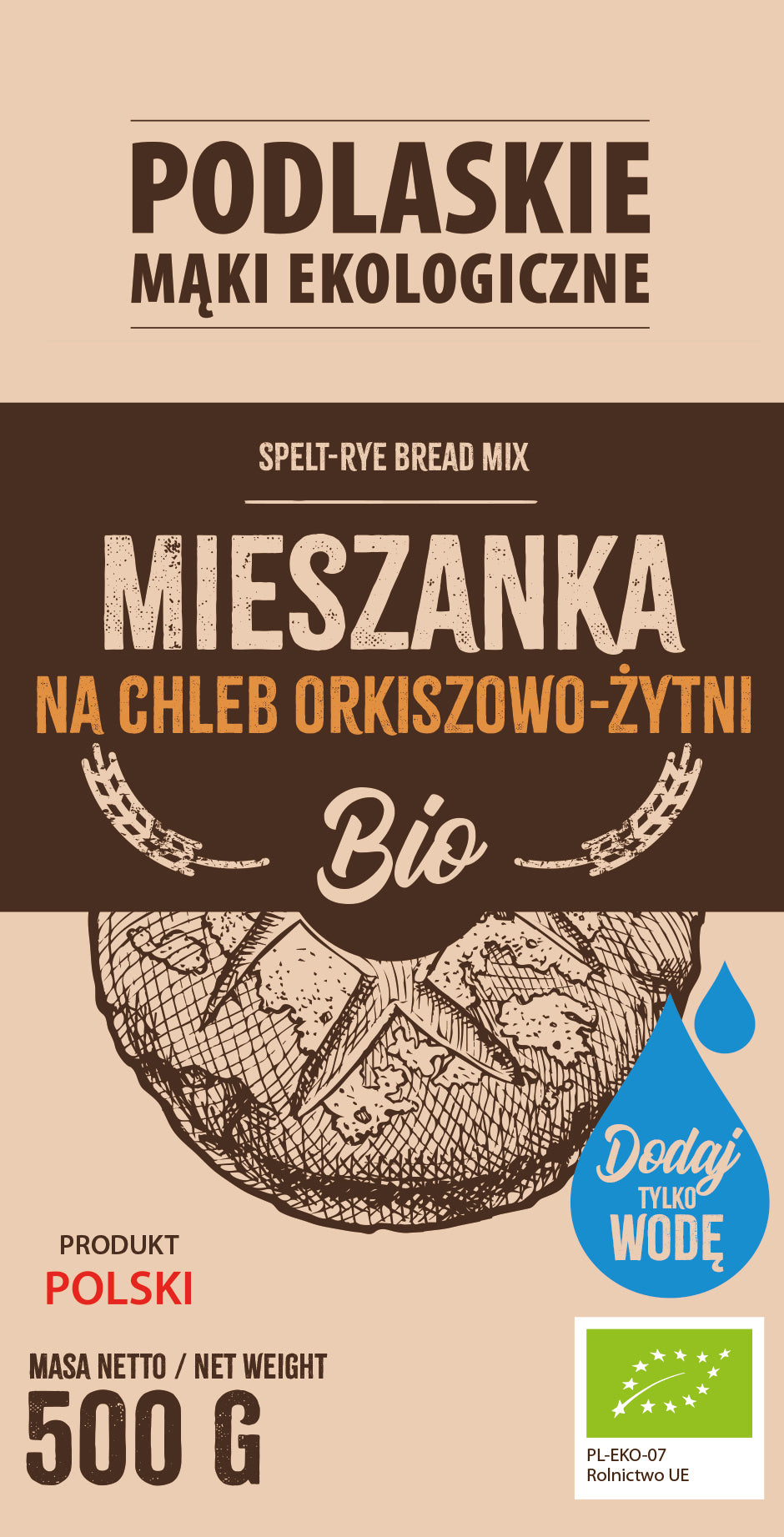 Mieszanka na chleb orkiszowo-żytni BIO 500g
