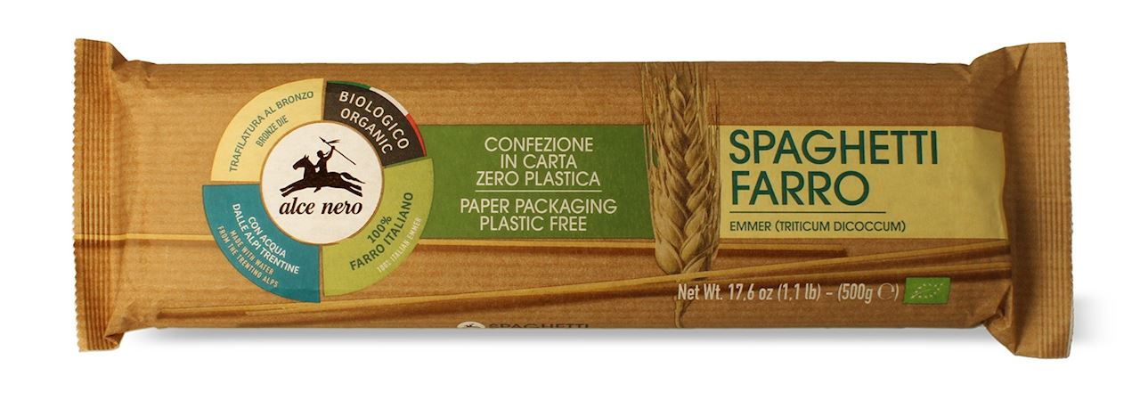 ALCE NERO Ekologiczny Makaron Z PŁASKURKI Spaghetti BIO 500 g