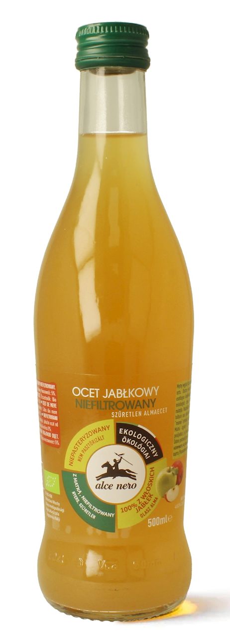 Ekologiczny Ocet jabłkowy 5 % niefiltrowany BIO 500 ml