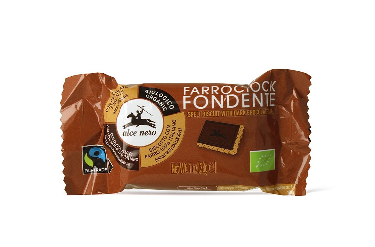 Ekologiczne Herbatniki orkiszowe z gorzką czeoladą FAIR TRADE BIO 28 g