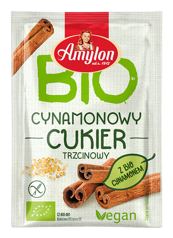 AMYLON Ekologiczny Cukier cynamonowy Bezglutenowy BIO 20g