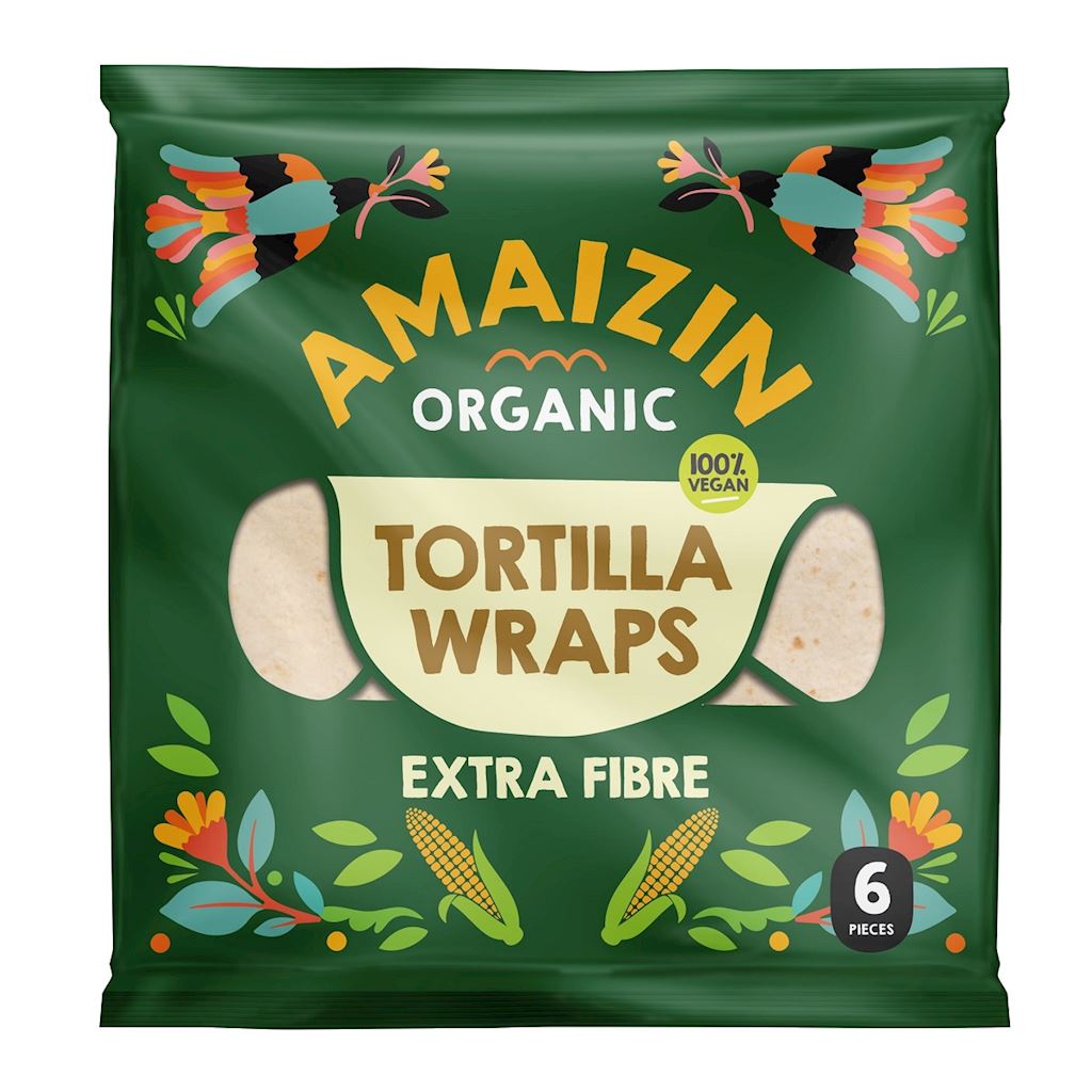 Ekologiczna Tortilla z otrębami  WRAPS (źródło błonnika) BIO (6 szt.) 240g