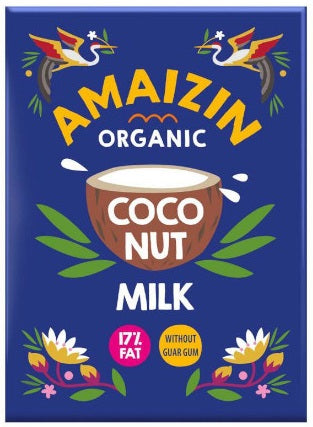AMAIZIN Ekologiczne Mleczko kokosowe Napój kokosowy bez gumy guar (17 % TŁUSZCZU) BIO 500ml