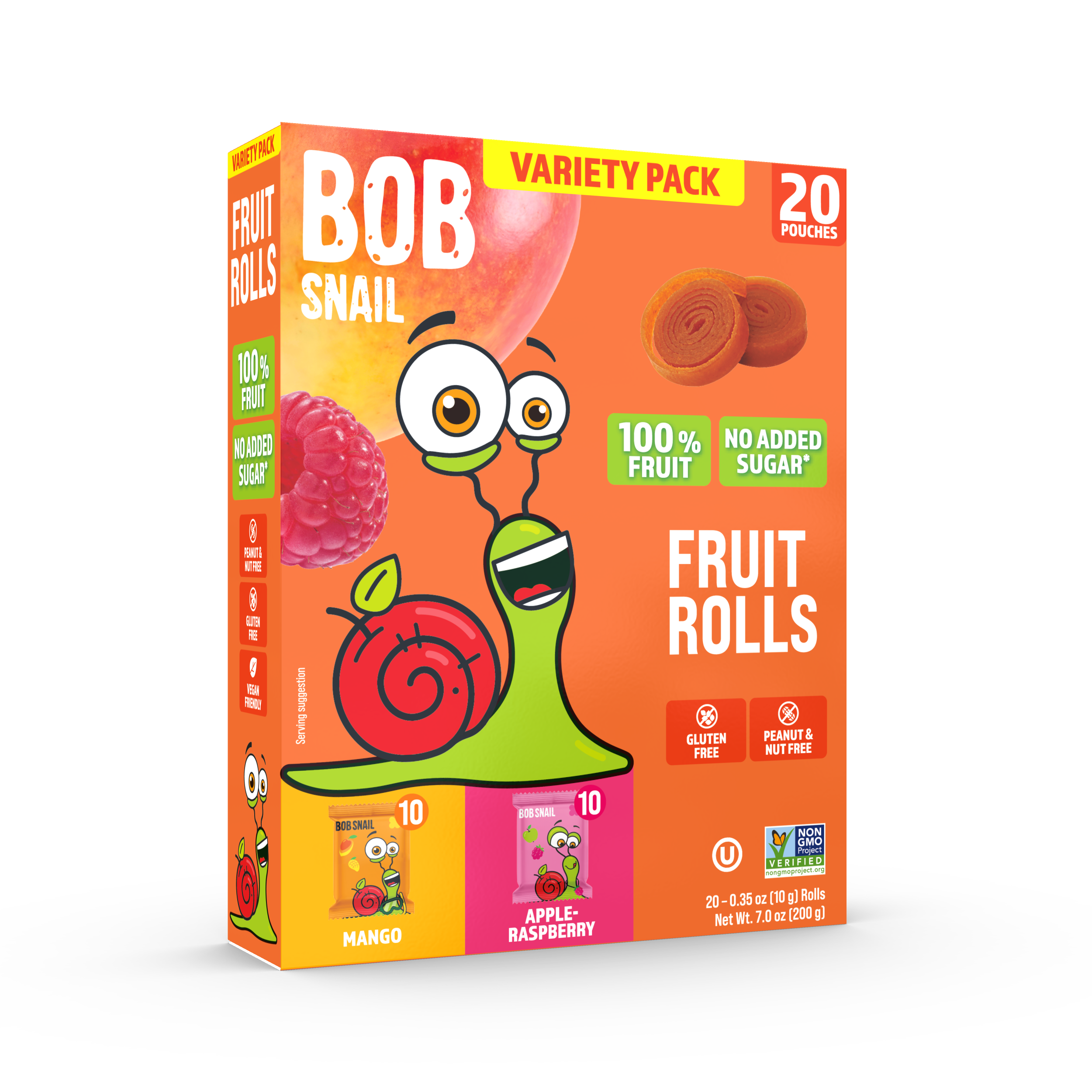 Bob Snail Mix 200g (mango, jabłko-malina) 2 smaki po 10 szt