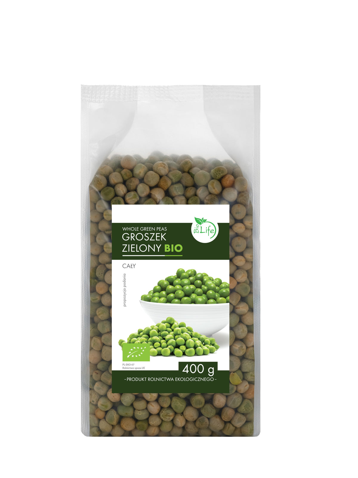Groszek zielony cały BIO  400g