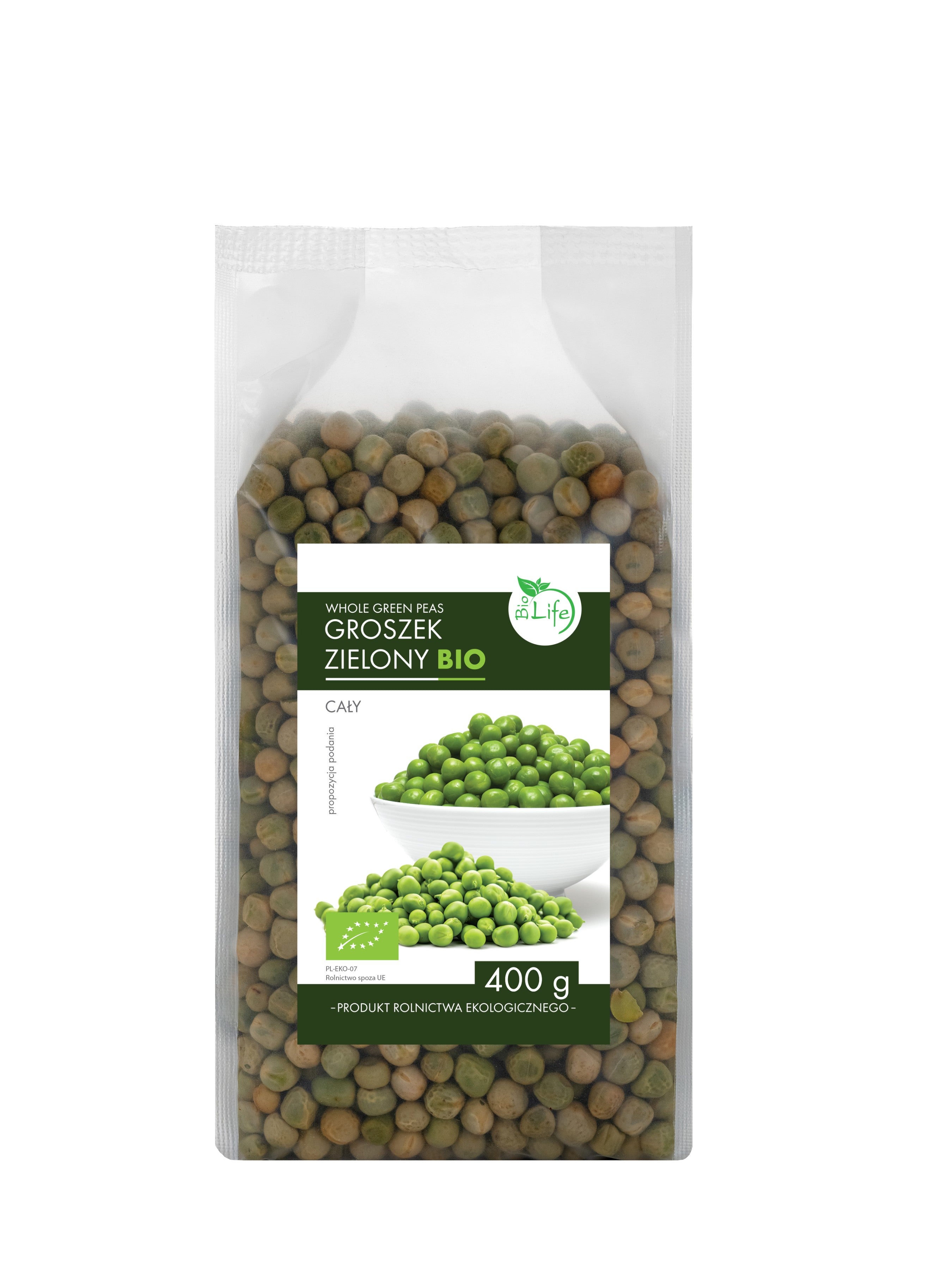 Groszek zielony cały BIO  400g