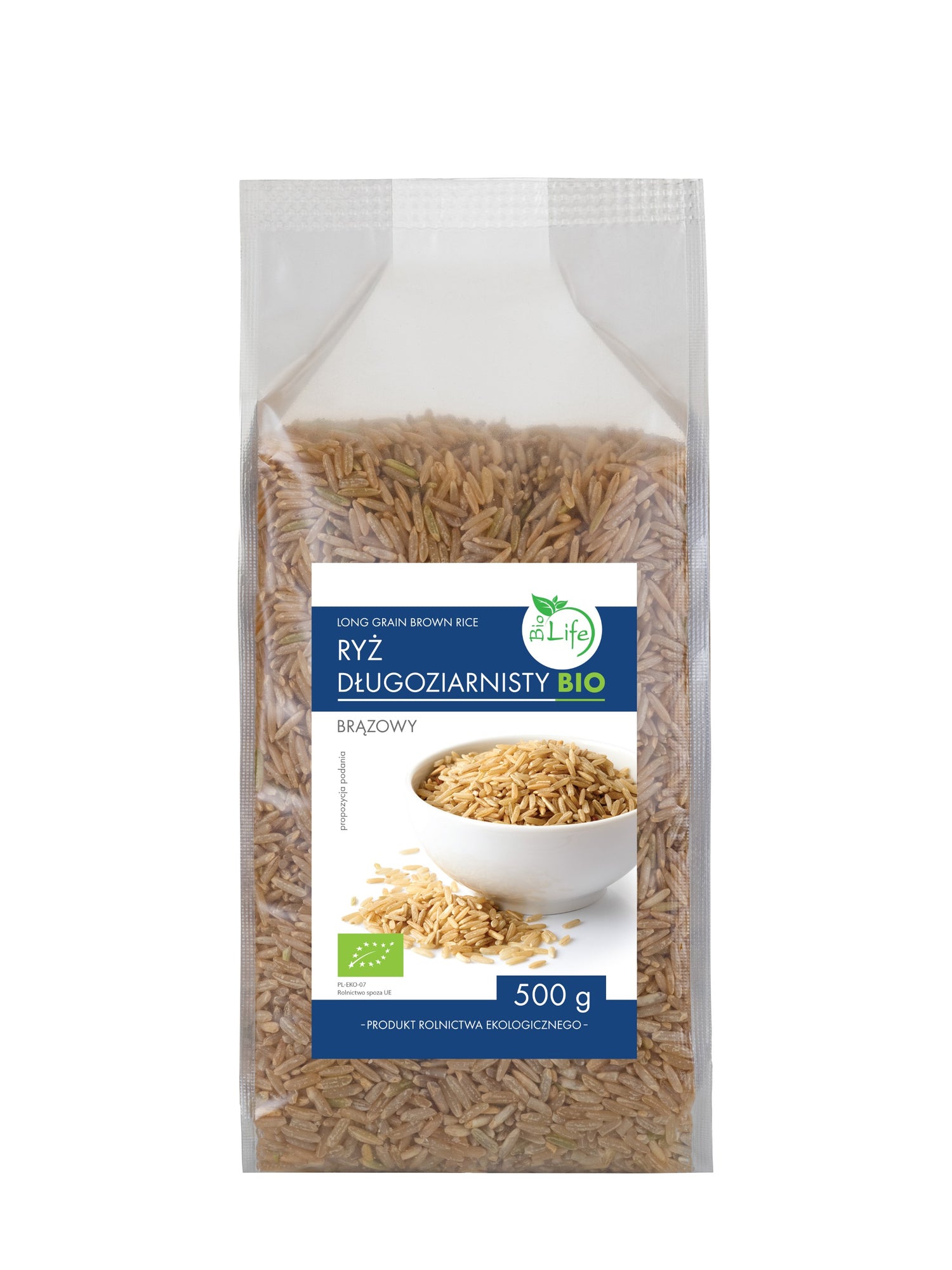 Ryż brązowy długoziarnisty BIO 500g