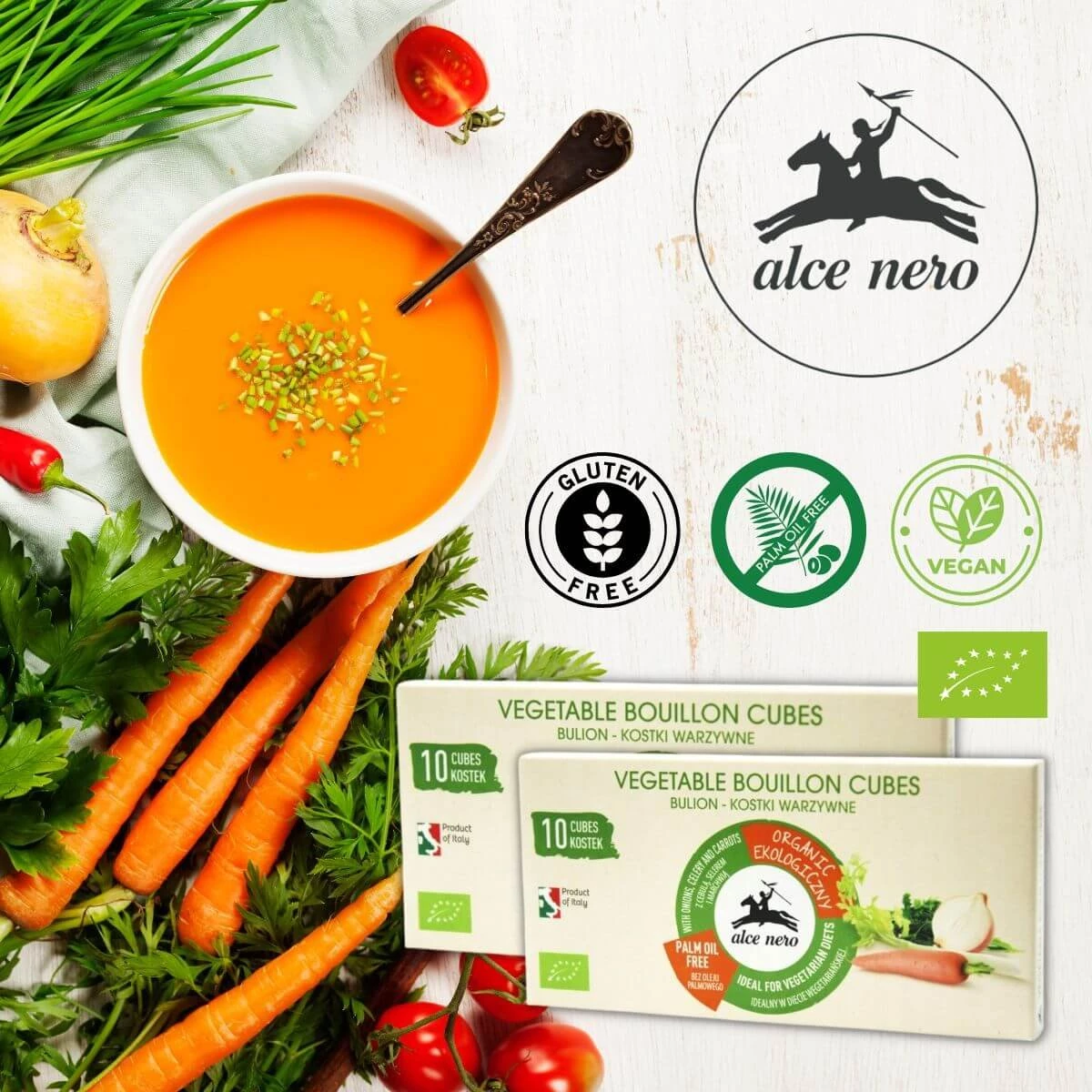 Ekologiczny bulion kostki warzywne BIO (10szt x 10 g) 100 g