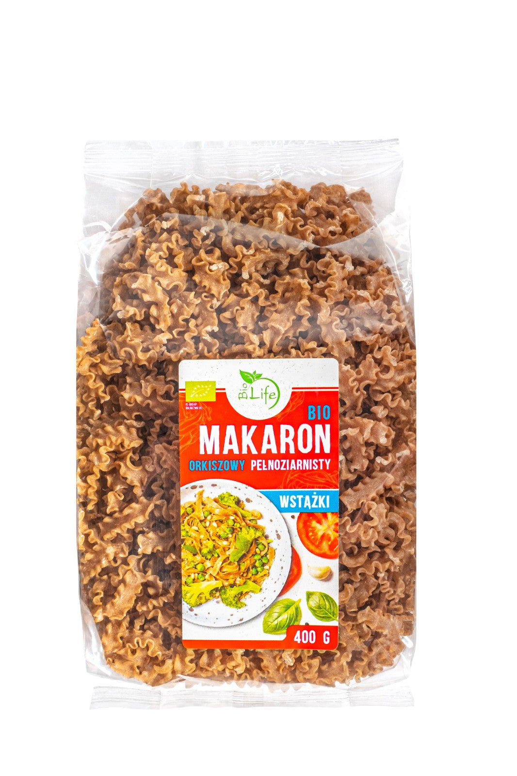 BIO Makaron żytni pełnoziarnisty - wstazki 400g