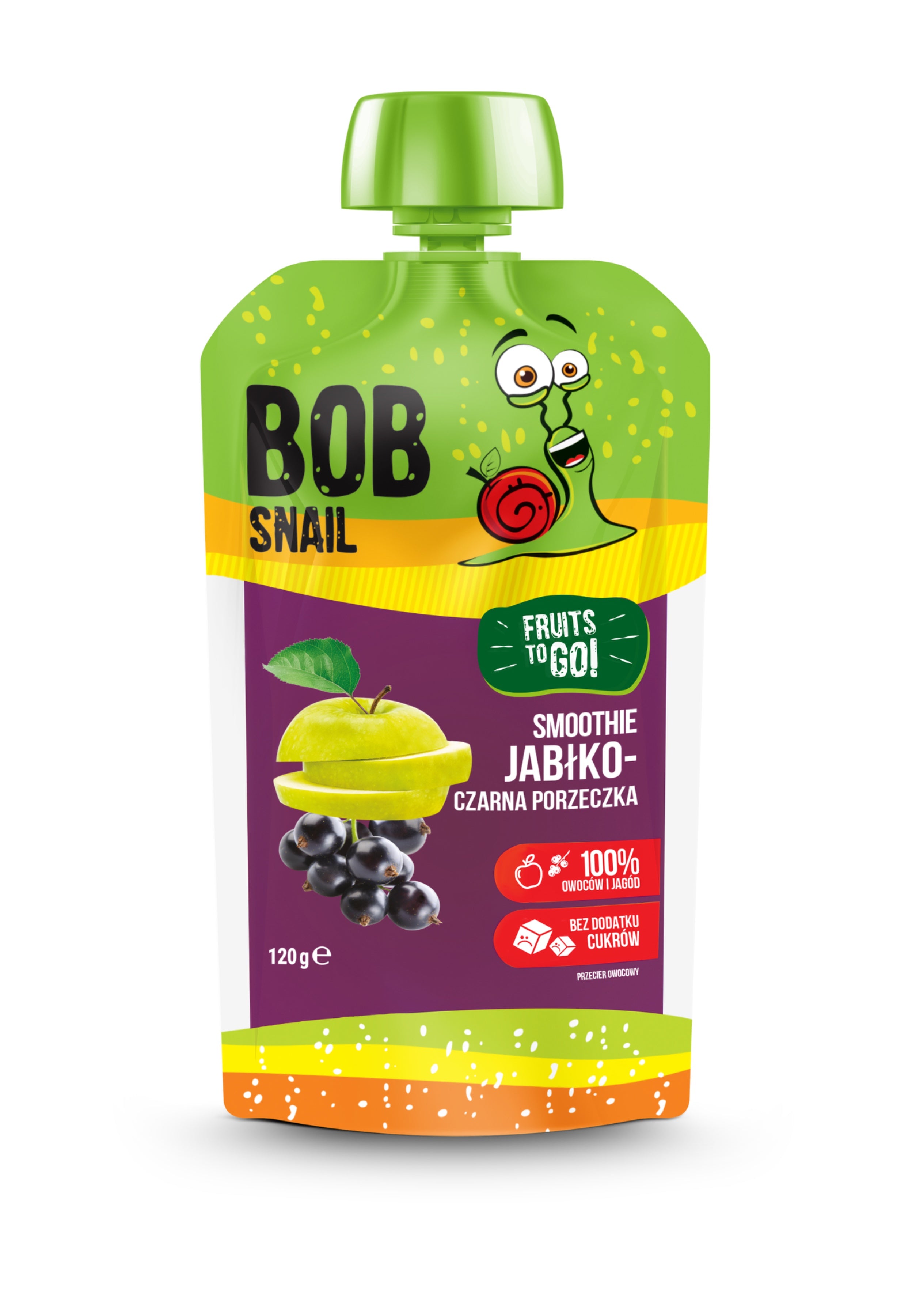 Jabłko Czarna Porzeczkat fruit smoothie TM BOB SNAIL 120g