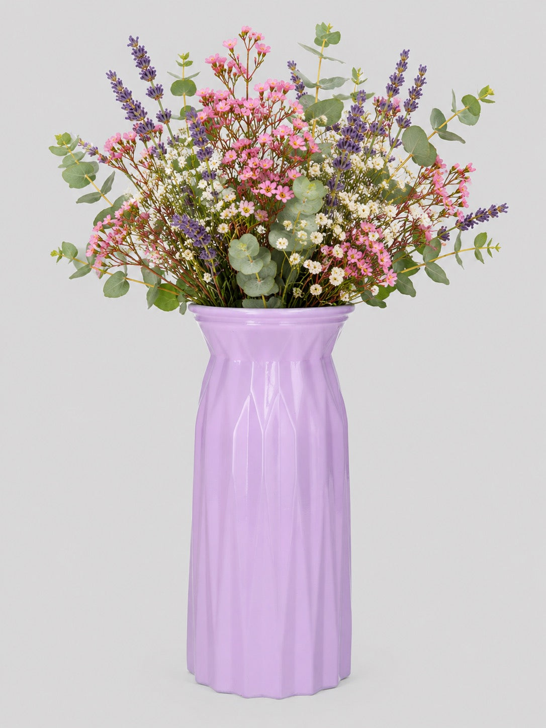 Wazon dekoracyjny szklany Ruby lawendowy fioletowy 20 cm