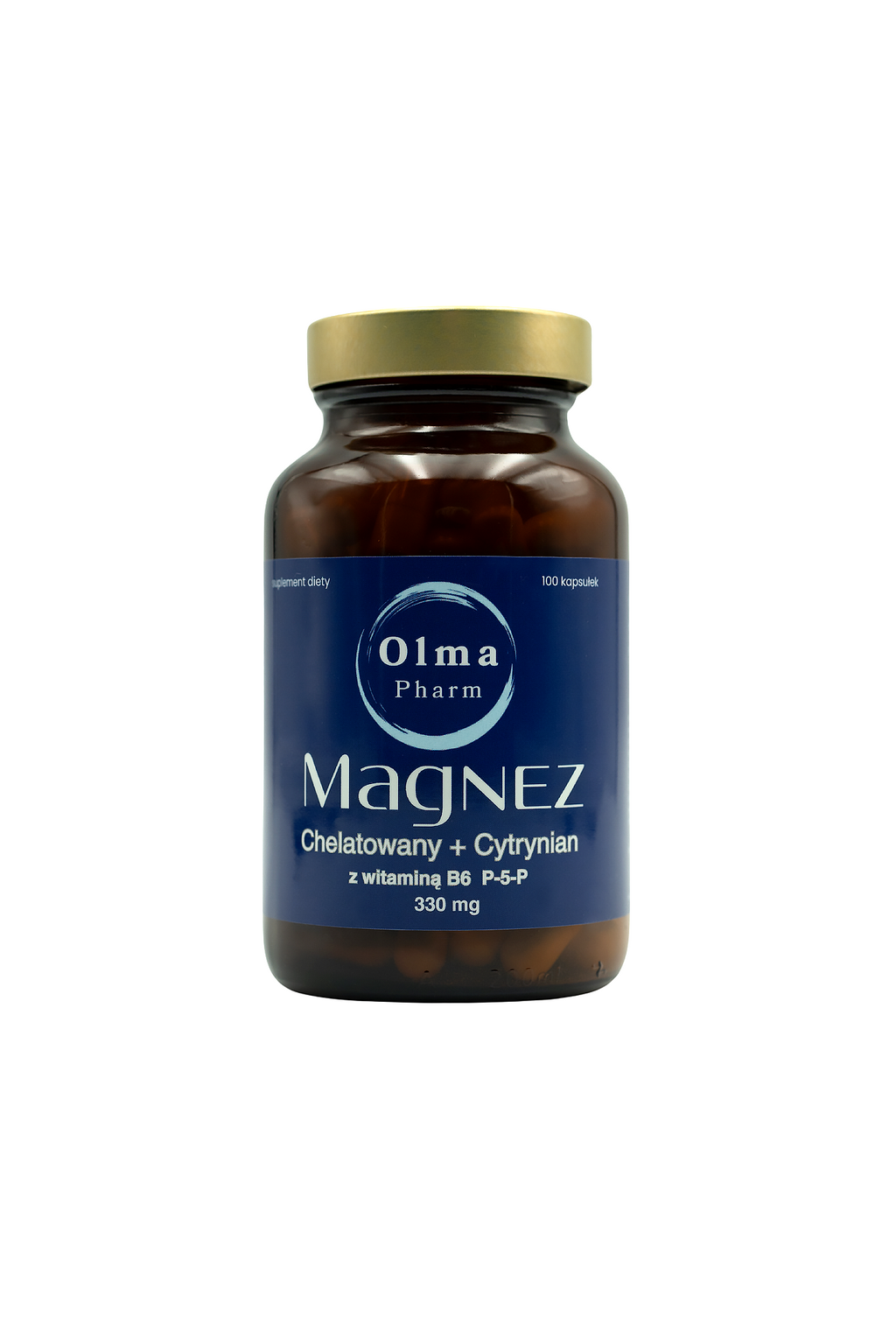 Olma Pharm Magnez chelatowany+cytrynian z witaminą B6 P-5-P 100 kapsułek